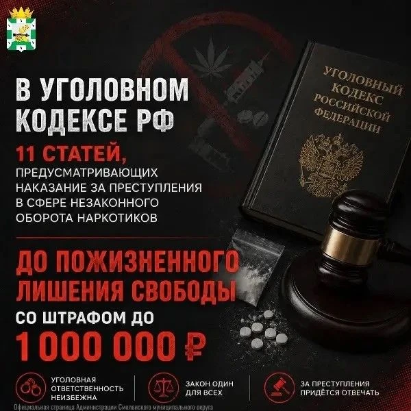 ⚖️ Уголовная ответственность за преступления в сфере незаконного оборота наркотиков: что нужно знать
