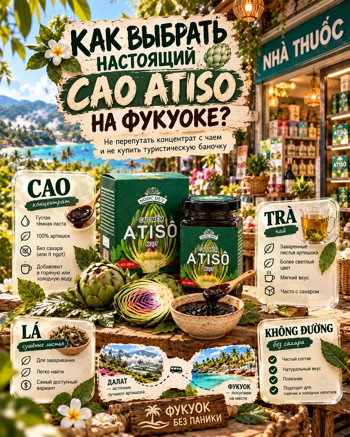 🌿 CAO ATISO НА ФУКУОКЕ: КАК НЕ КУПИТЬ ПОДДЕЛКУ