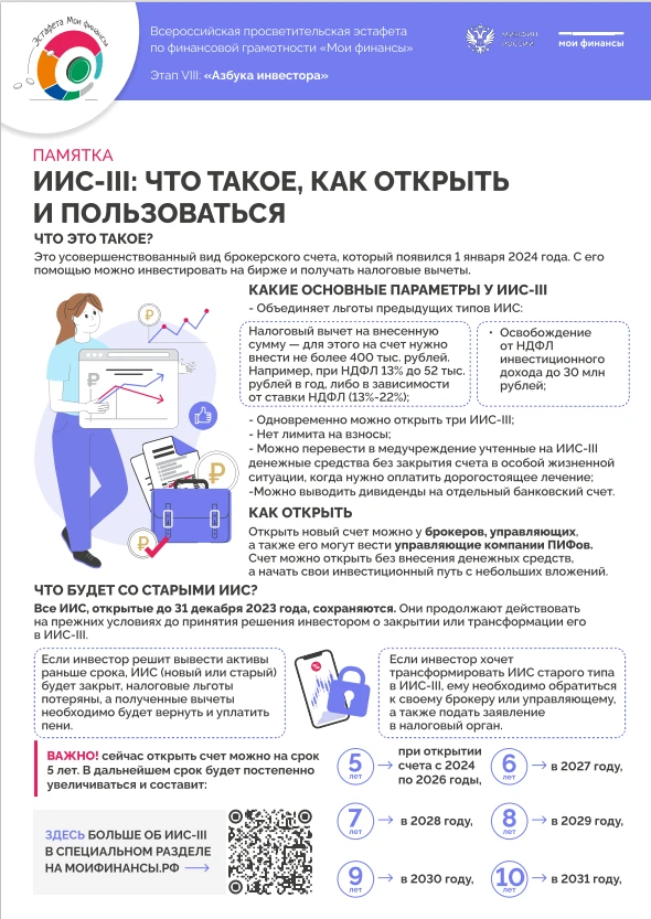 🏦 Всероссийской просветительской эстафете " Азбука инвестора".

ИИС-III: что такое, как открыть и п