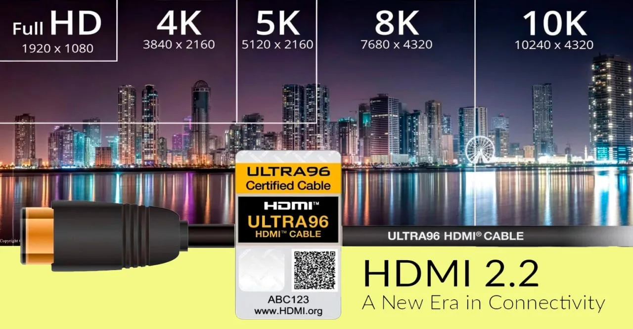 На выставке CES 2026 продемонстрировали первые кабели стандарта HDMI 2.2. Устройства с ...