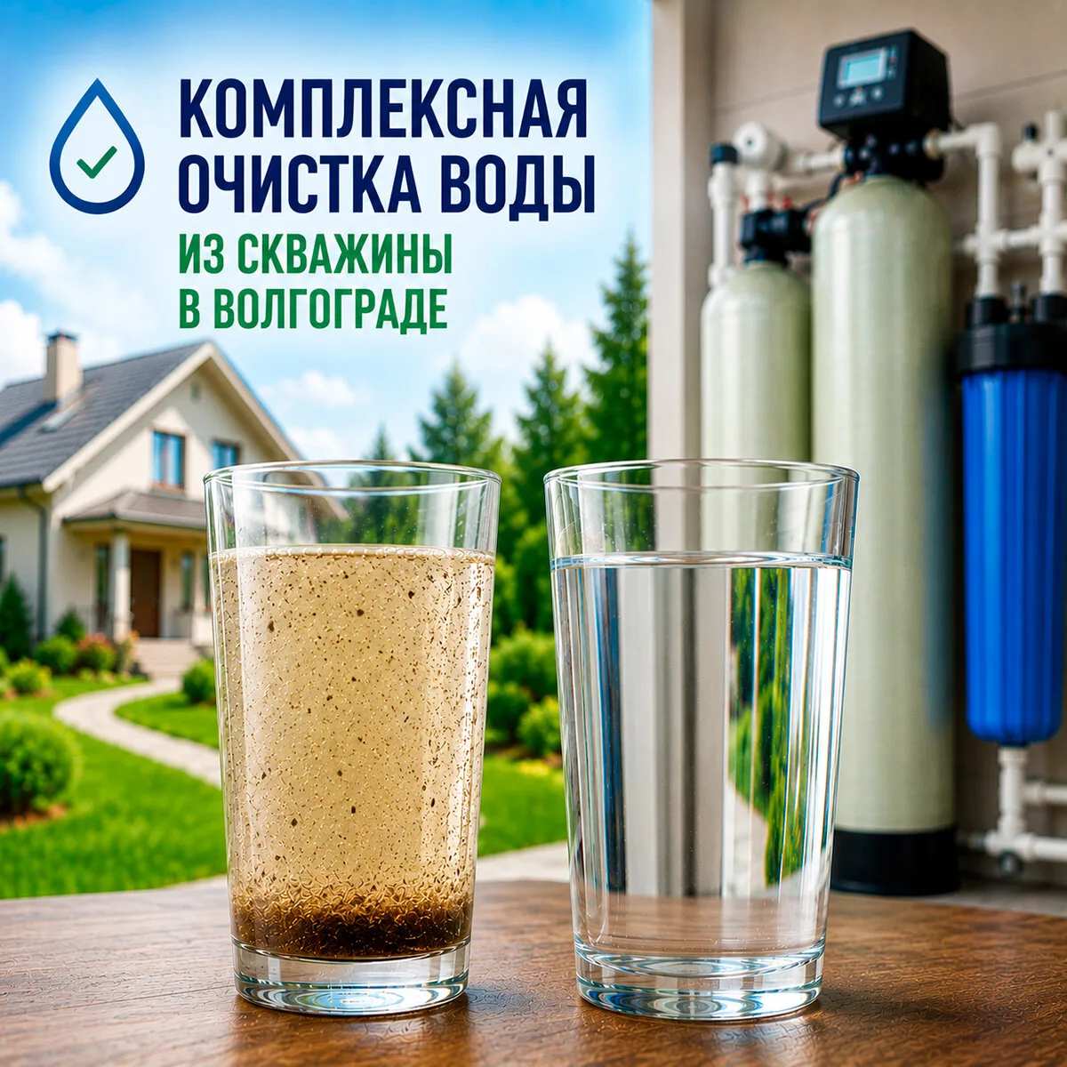 Чистая вода из скважины для дома в Волгограде