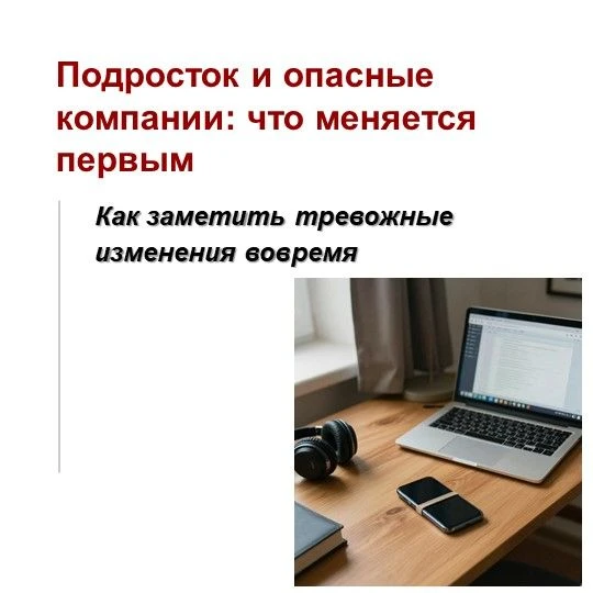 Подросток и опасные компании: что меняется первым?