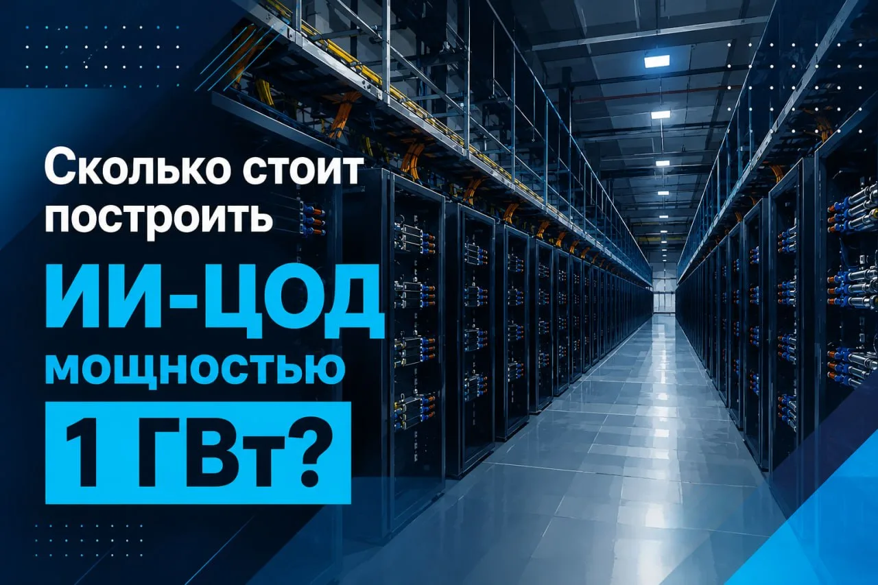 📌 Сколько стоит построить ИИ-ЦОД мощностью 1 ГВт?