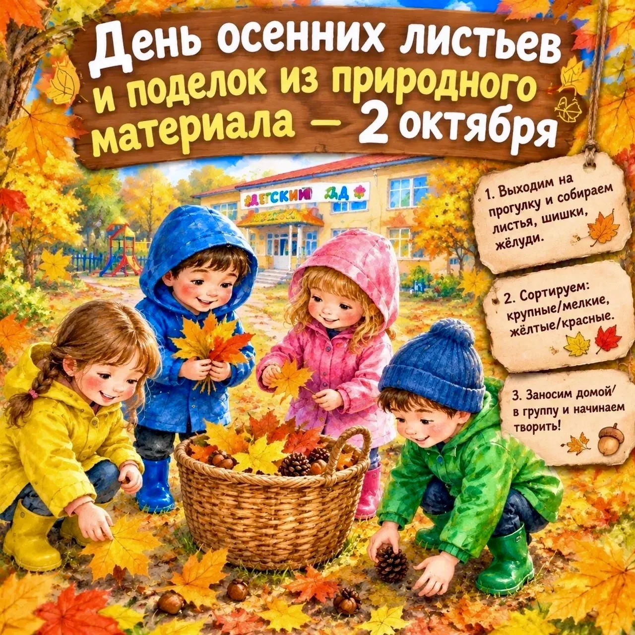 2 октября — День поделок из природного материала!