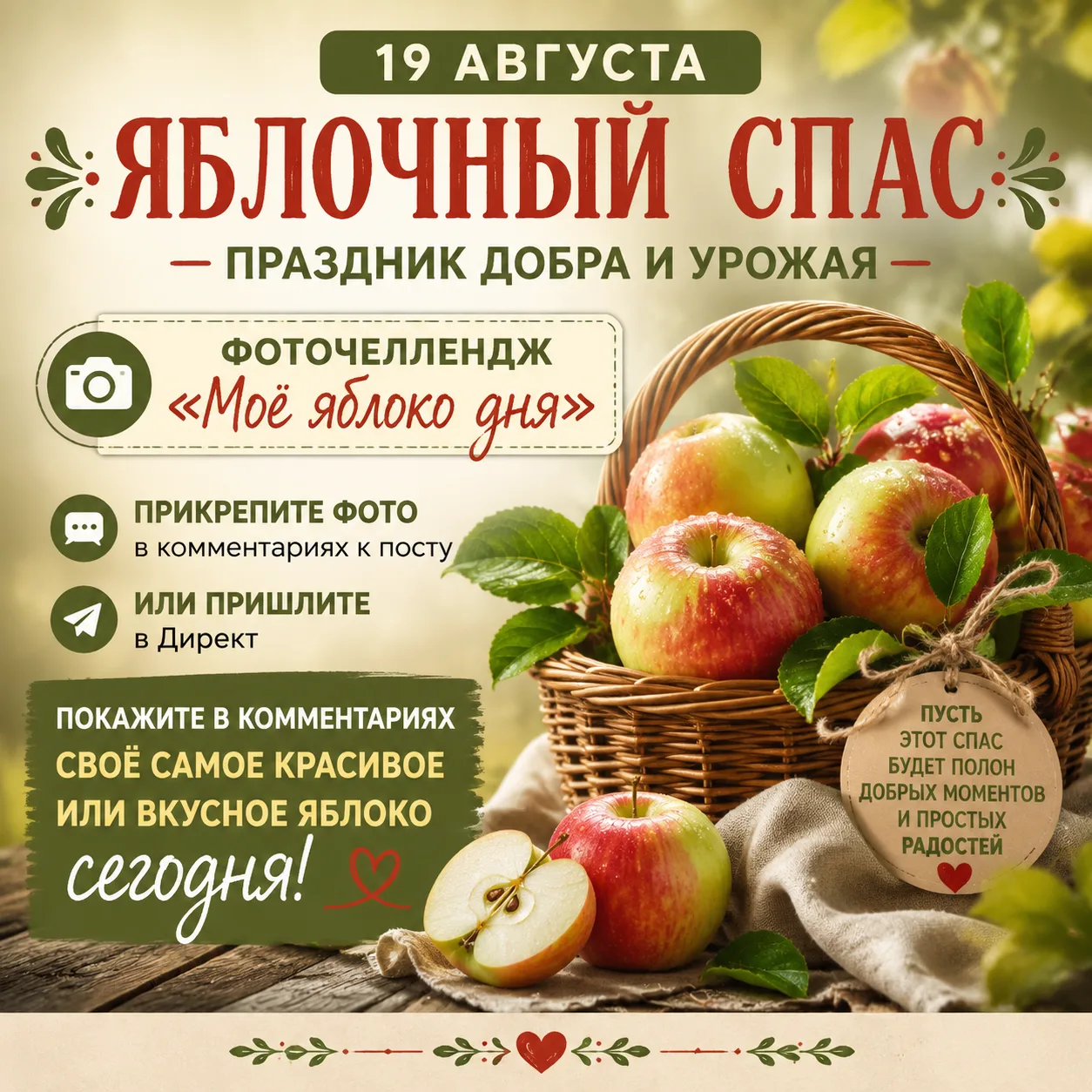 🍏 Фоточеллендж «Моё яблоко дня»!