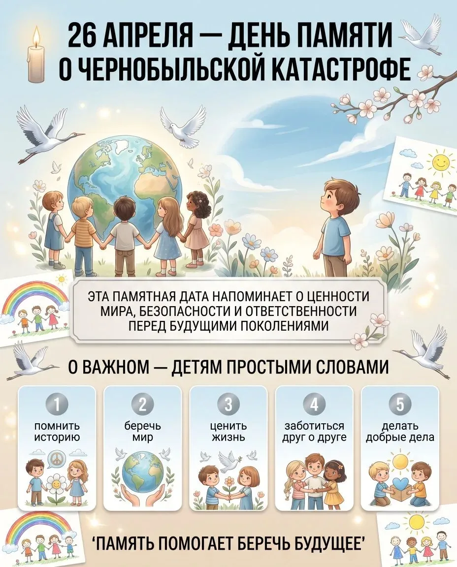 💥 26 апреля — день памяти о Чернобыльской катастрофе.