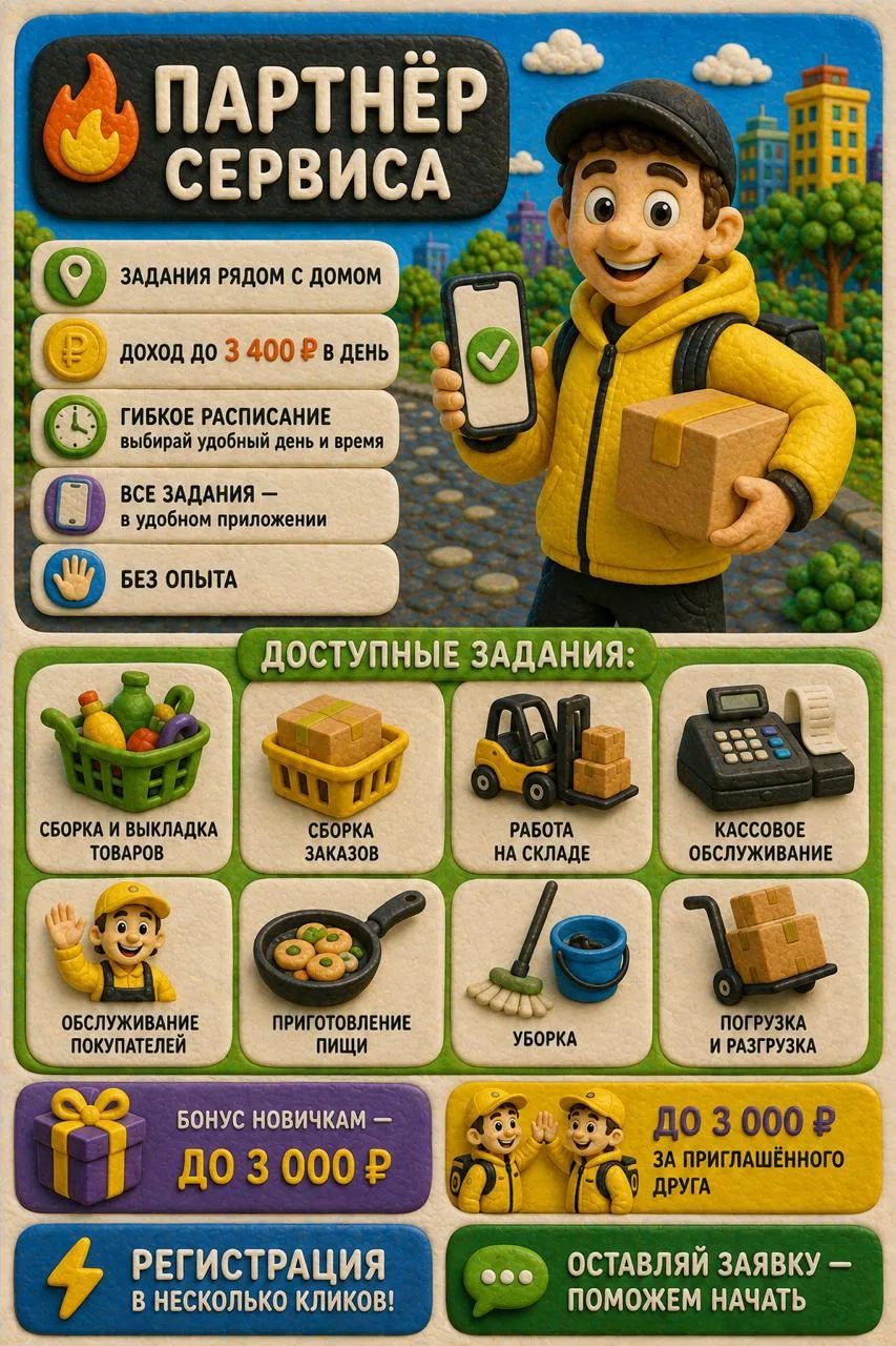 🔥 ПАРТНЁР СЕРВИСА «ЯНДЕКС СМЕНЫ»