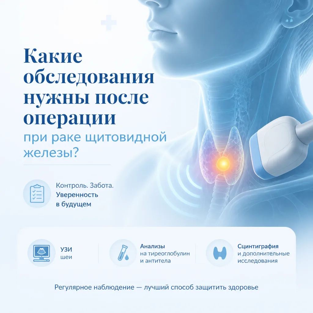 Какие обследования нужны после операции при раке щитовидной железы?

Простыми словами о главном мето