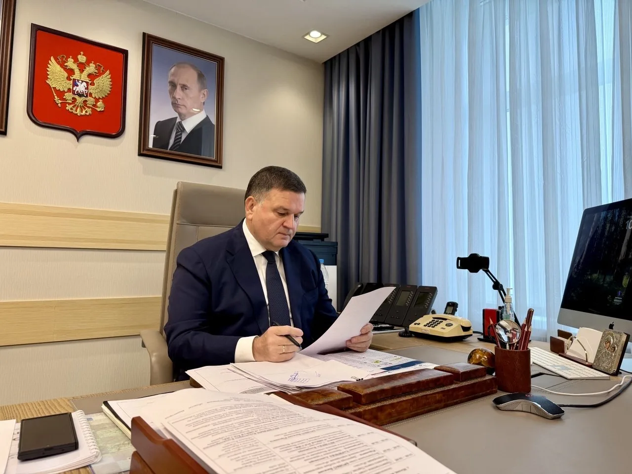 Трудовая семидневка #Команда47 открылась аппаратным совещанием по #ВКС губернатора #ЛенинградскаяОбл