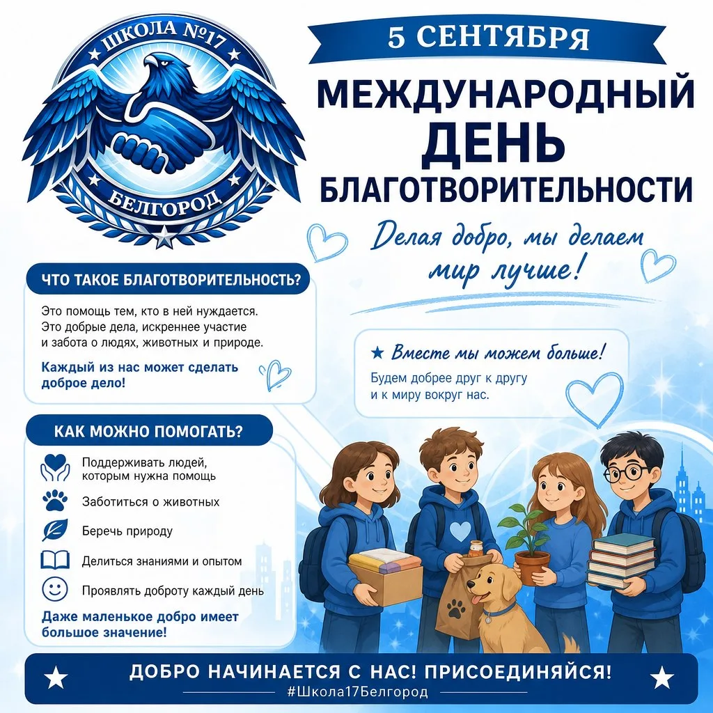 Сегодня — Международный день благотворительности!