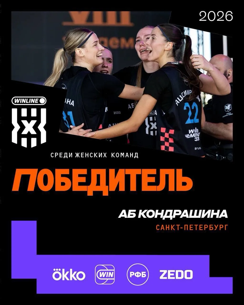 «АБ КОНДРАШИНА» — ШЕСТИКРАНЫЙ ЧЕМПИОН РОССИИ ПО БАСКЕТБОЛУ 3х3! 🔥🏆

Наши девушки Белькович Даная, 