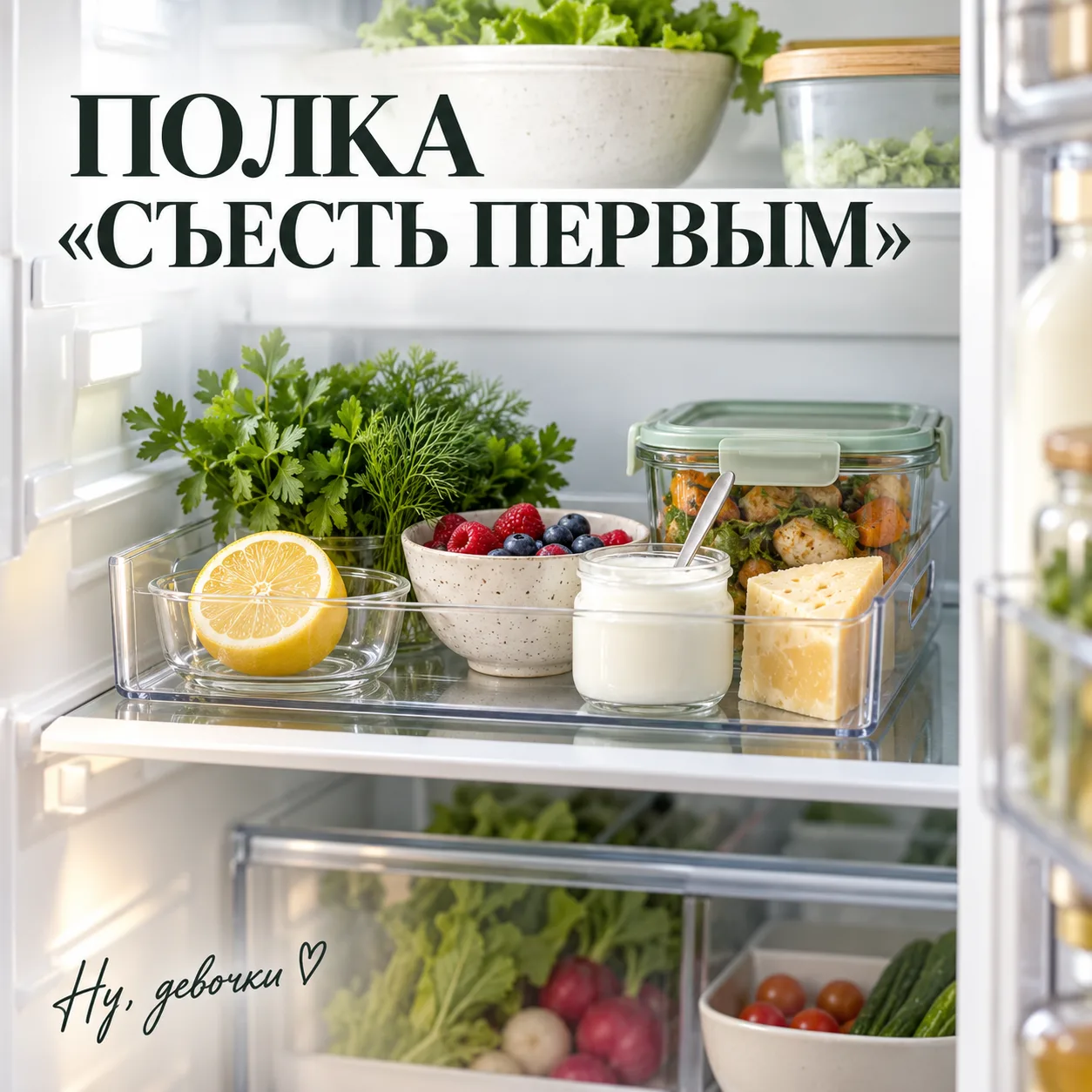 Заведите в холодильнике полку «Съесть сначала» 🥦