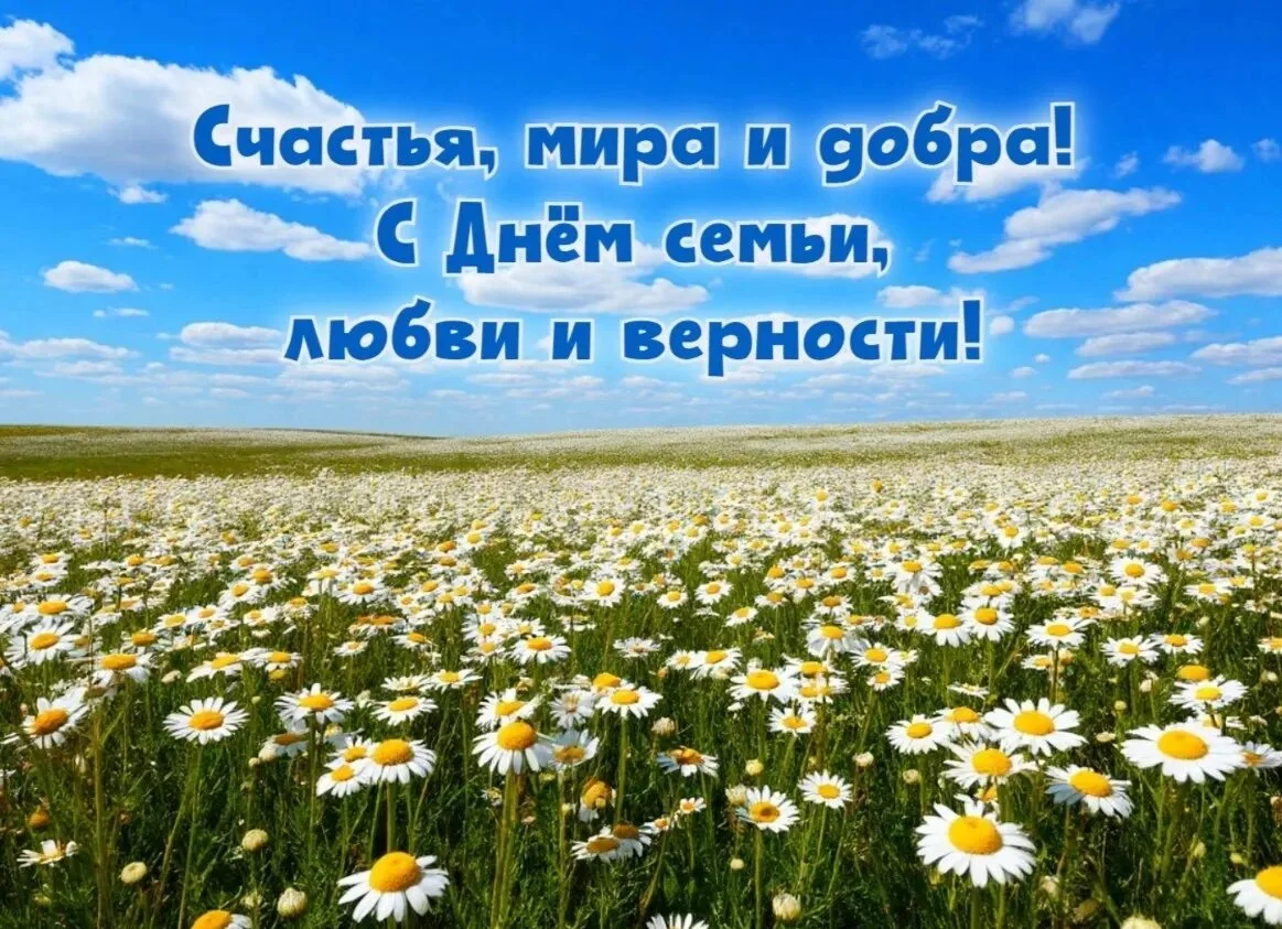 🇷🇺 С Днём семьи, любви и верности, дорогие наши земляки! 8 июля — день, когда даже ромашки шепотом