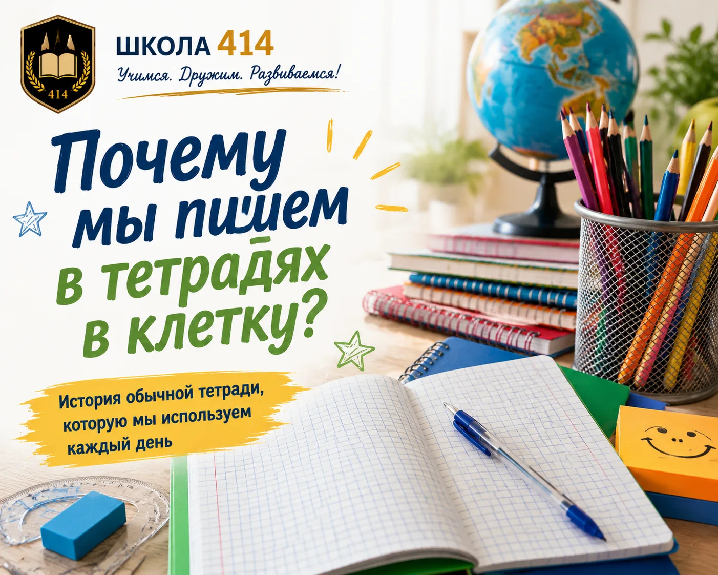 📒 Почему тетрадь в клетку стала привычной?