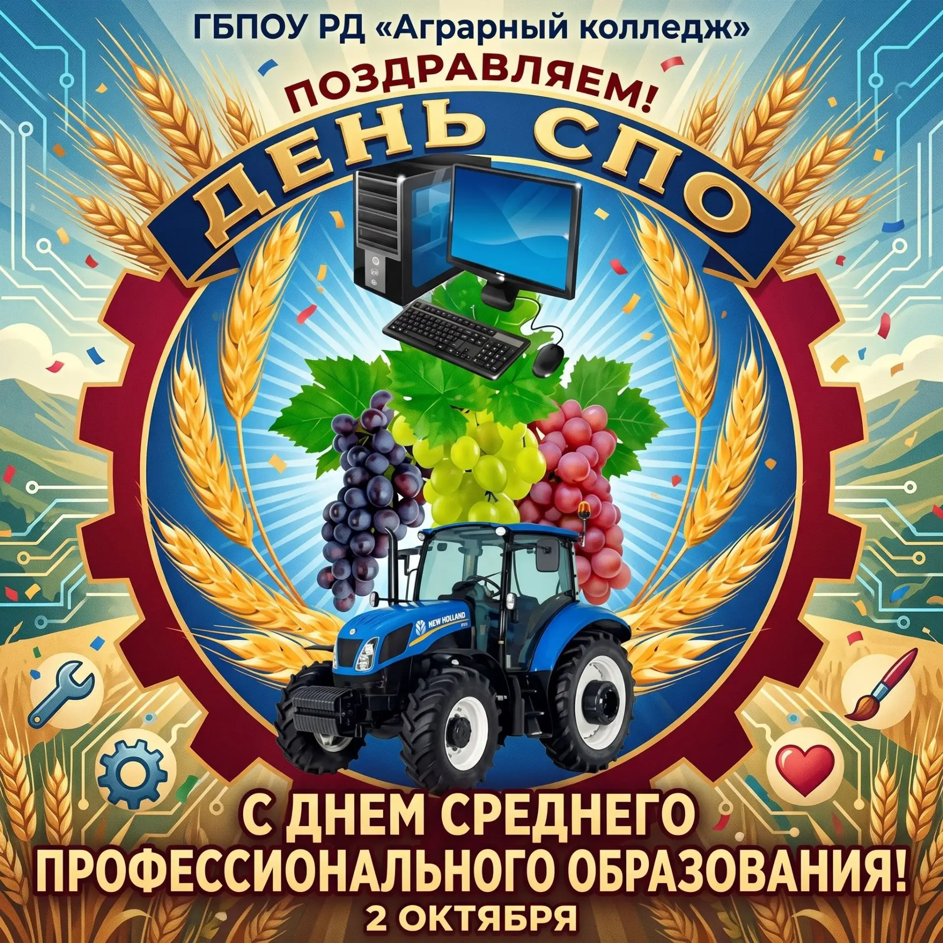 Дорогие коллеги, преподаватели, сотрудники и студенты нашего Аграрного колледжа!