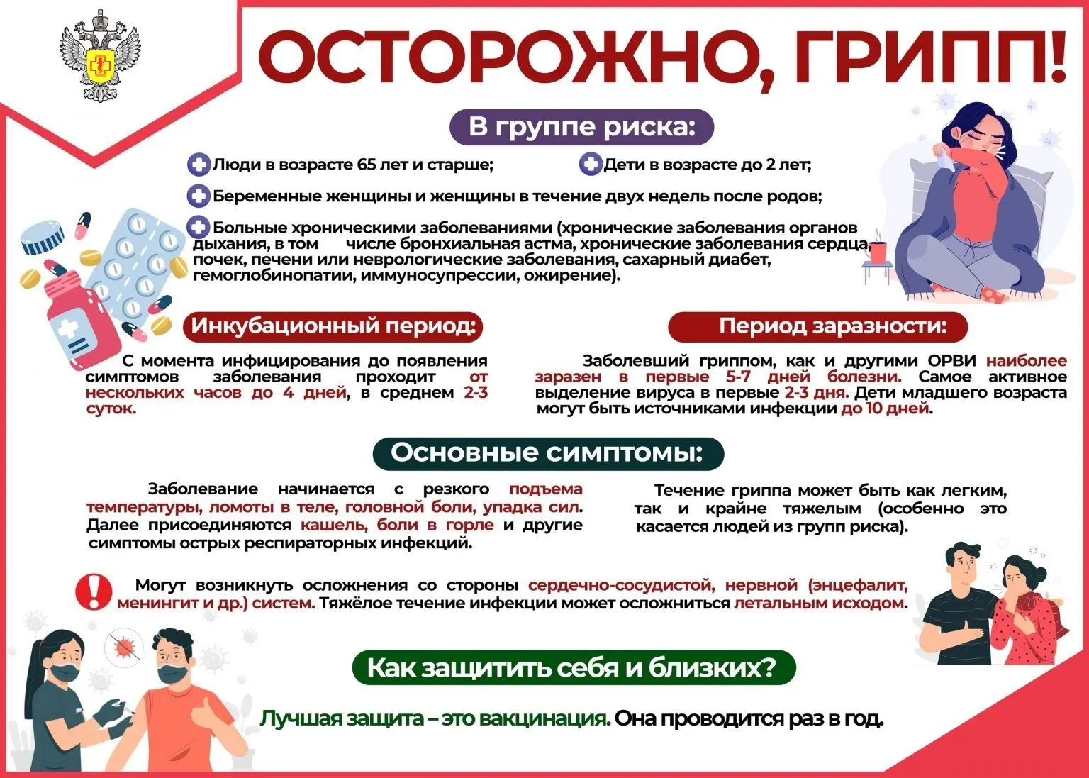#ОсторожноГрипп Почему нужно быть настороже?