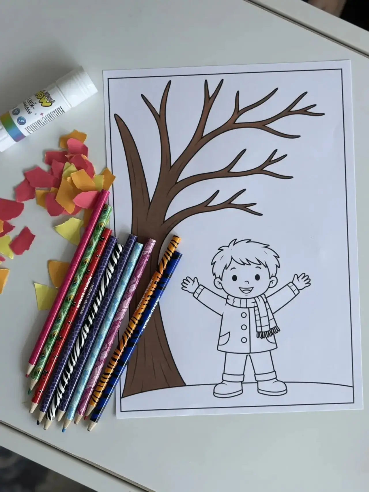 🍂 Осенняя аппликация «Листопад»
