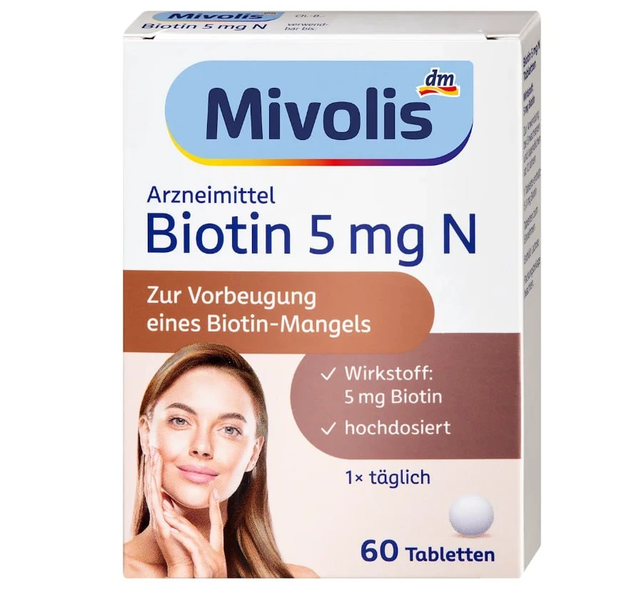 Биотин 5mg от Mivolis