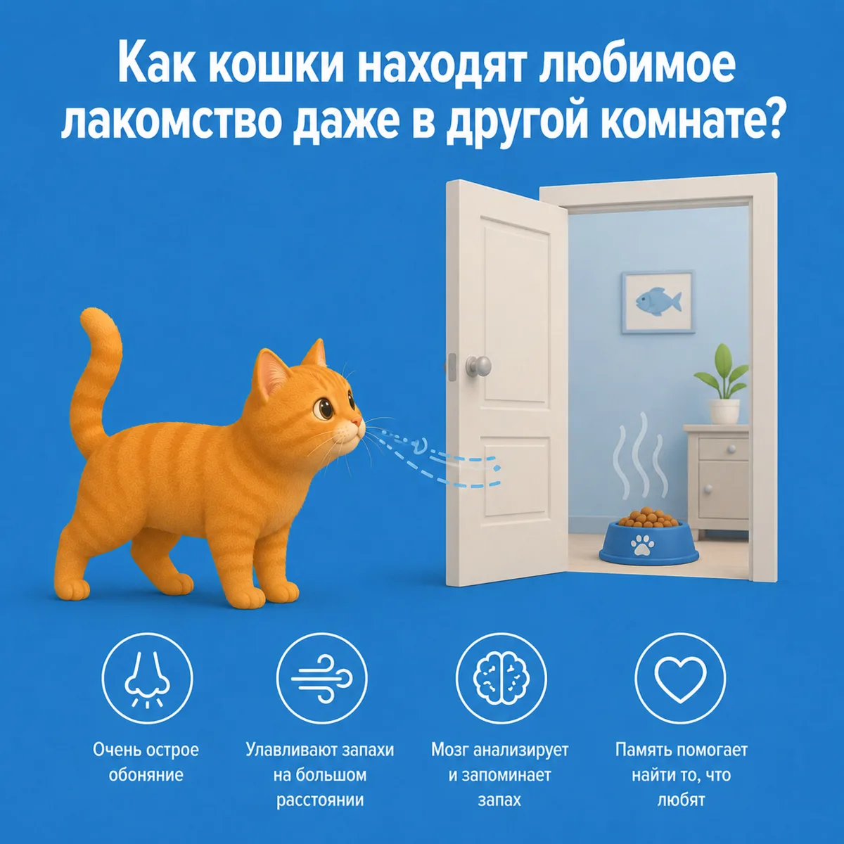 👃 Как кошки находят любимое лакомство даже в другой комнате? 🐱

Стоит только открыть упаковку лю