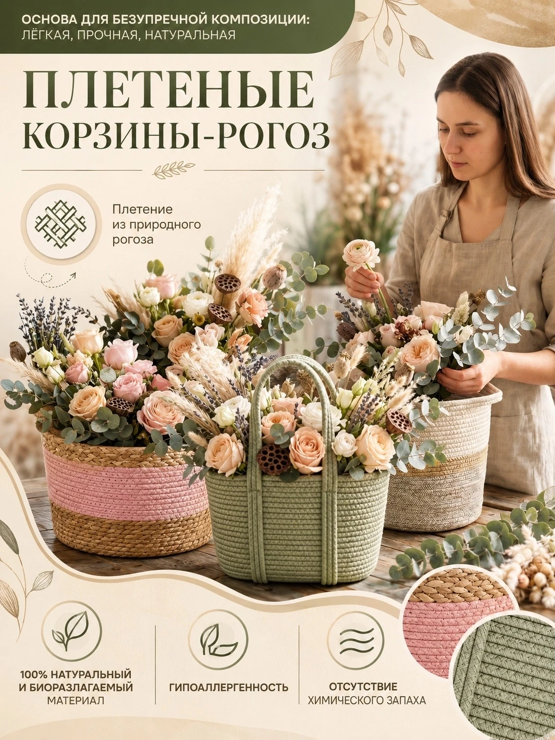 В ожидании уюта: новая поставка корзин из рогоза на подходе! 🌾