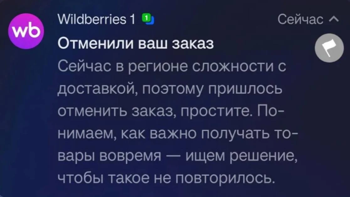 ⚡️ Wildberries начал массово отменять заказы