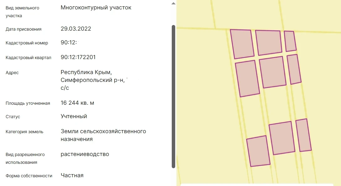 Согласно договору купли-продажи человек купил не участок 1200 кв.м, а ДОЛЮ в многоконтурном участке,