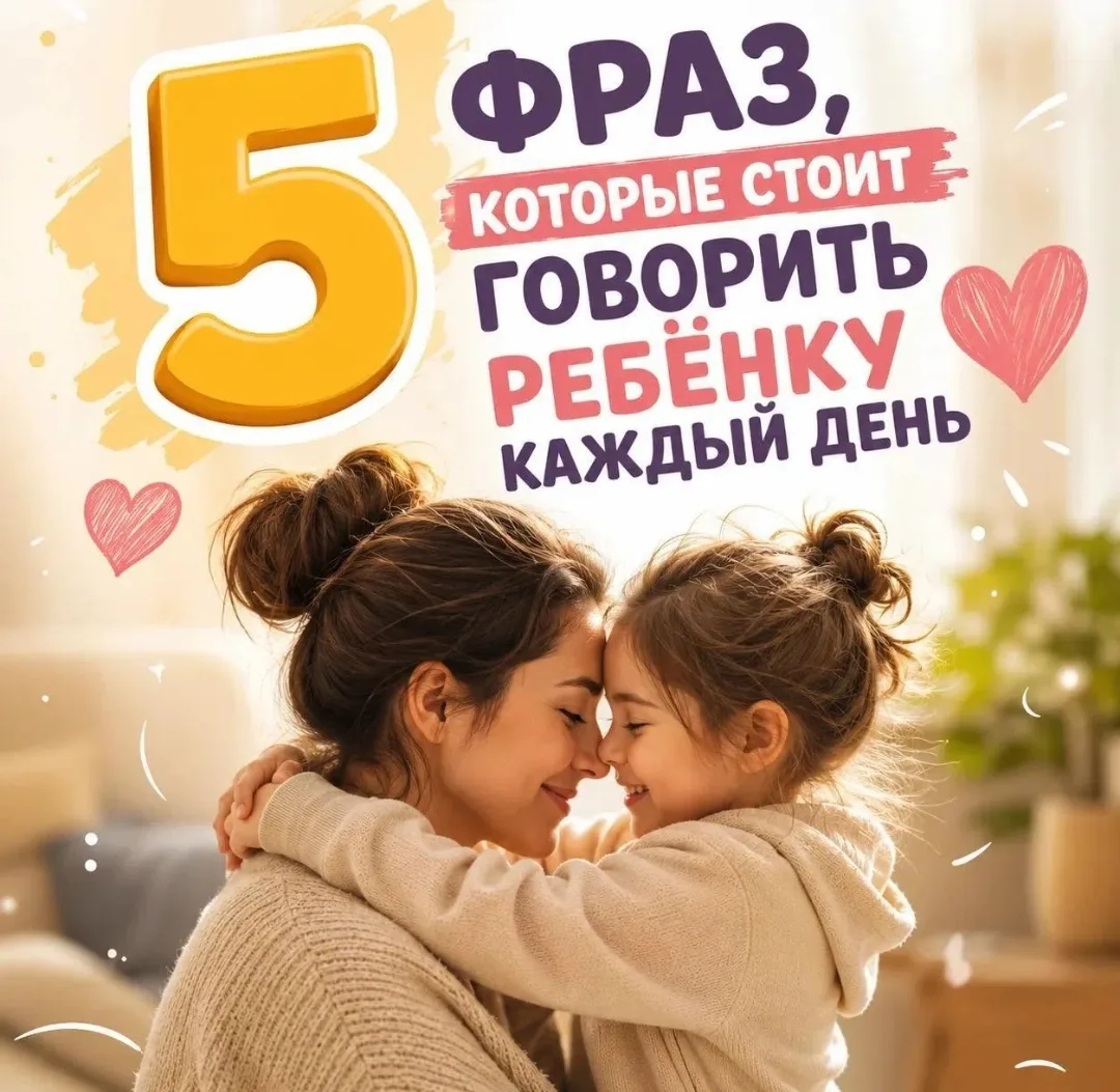 5 фраз, которые стоит говорить ребёнку каждый день