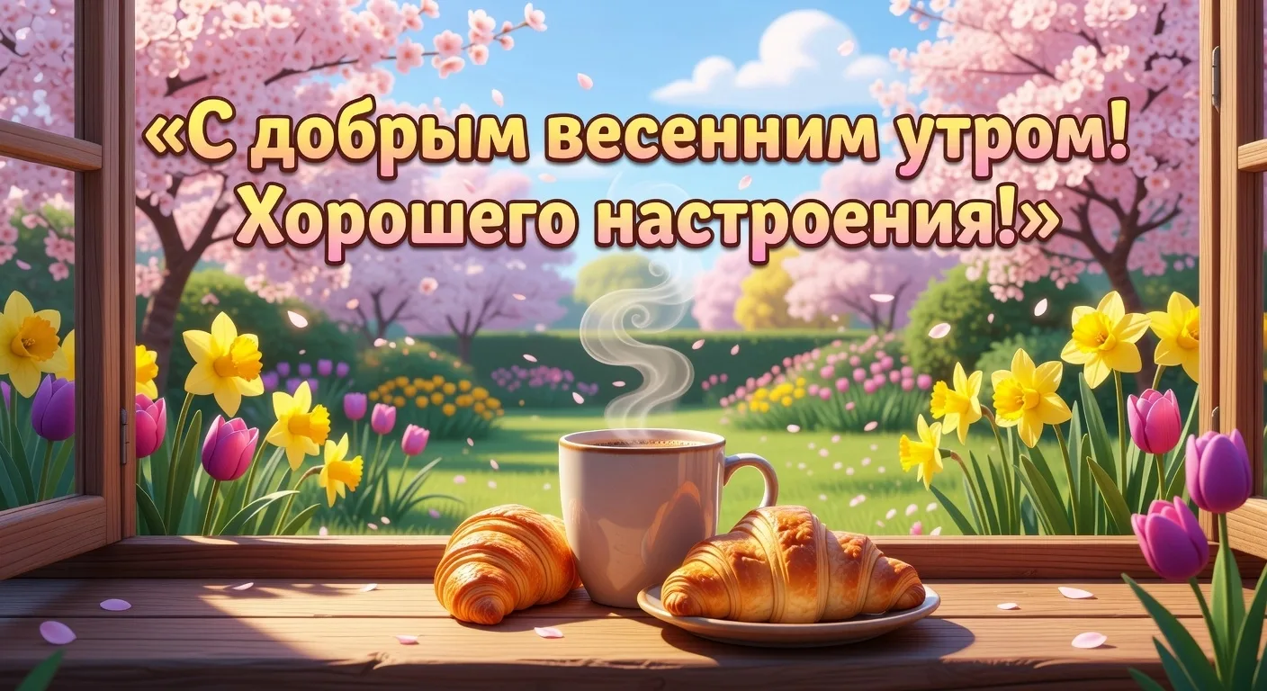 С добрым утром! Встречайте новый день так же весело, как поют птицы за окном; так же во...