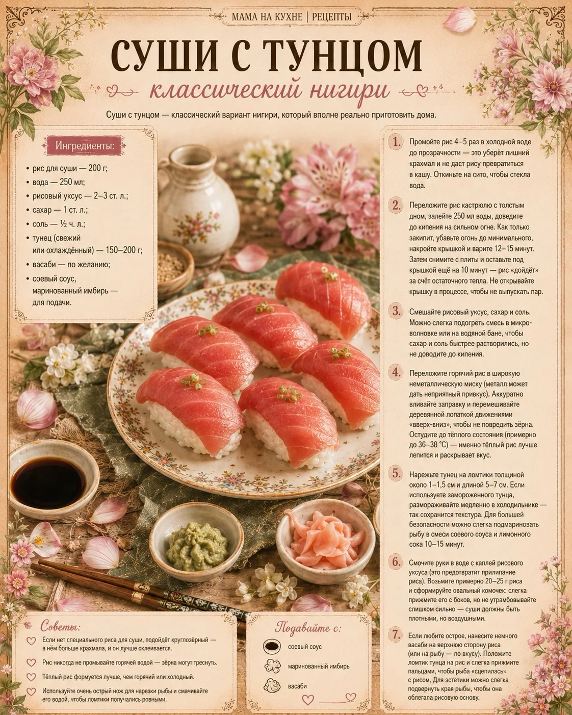 🌸 Суши с тунцом 🌸

#второе #обед #ужин #закуски #суши #роллы #тунец #рис

СПАСИБО ЗА ПОДПИСКУ И РЕ