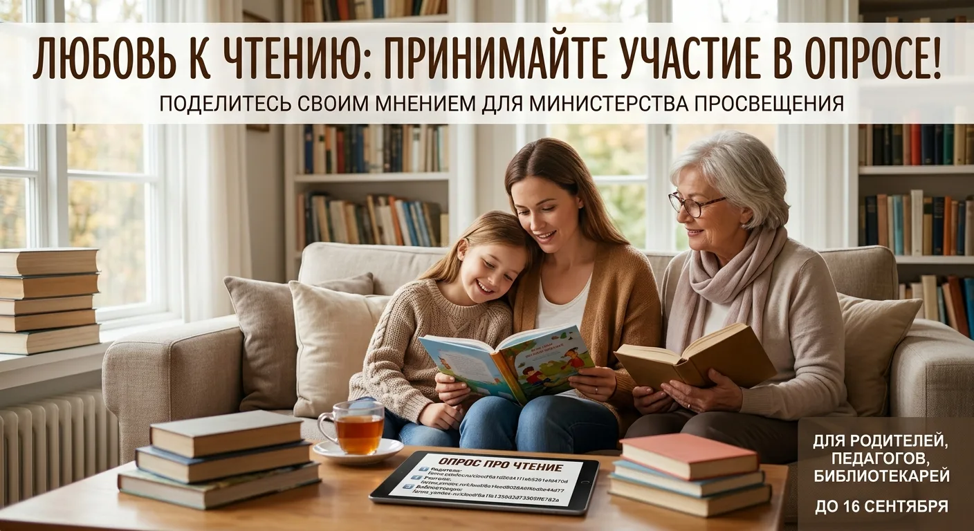 📖 Как привить любовь к чтению? Приглашаем принять участие в важном опросе!