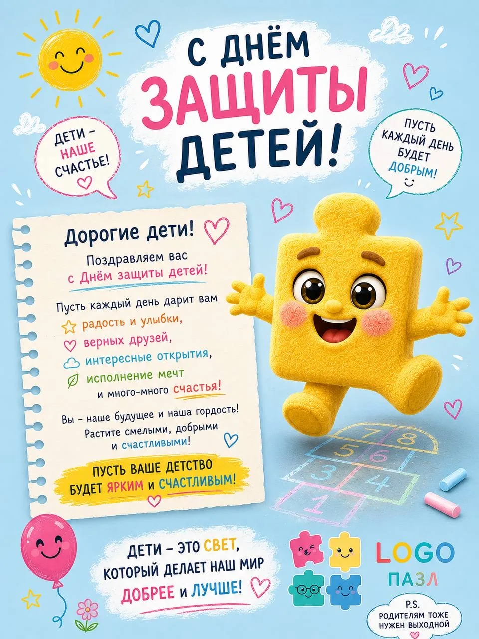Поздравляем вас с Международным днём защиты детей! ✨