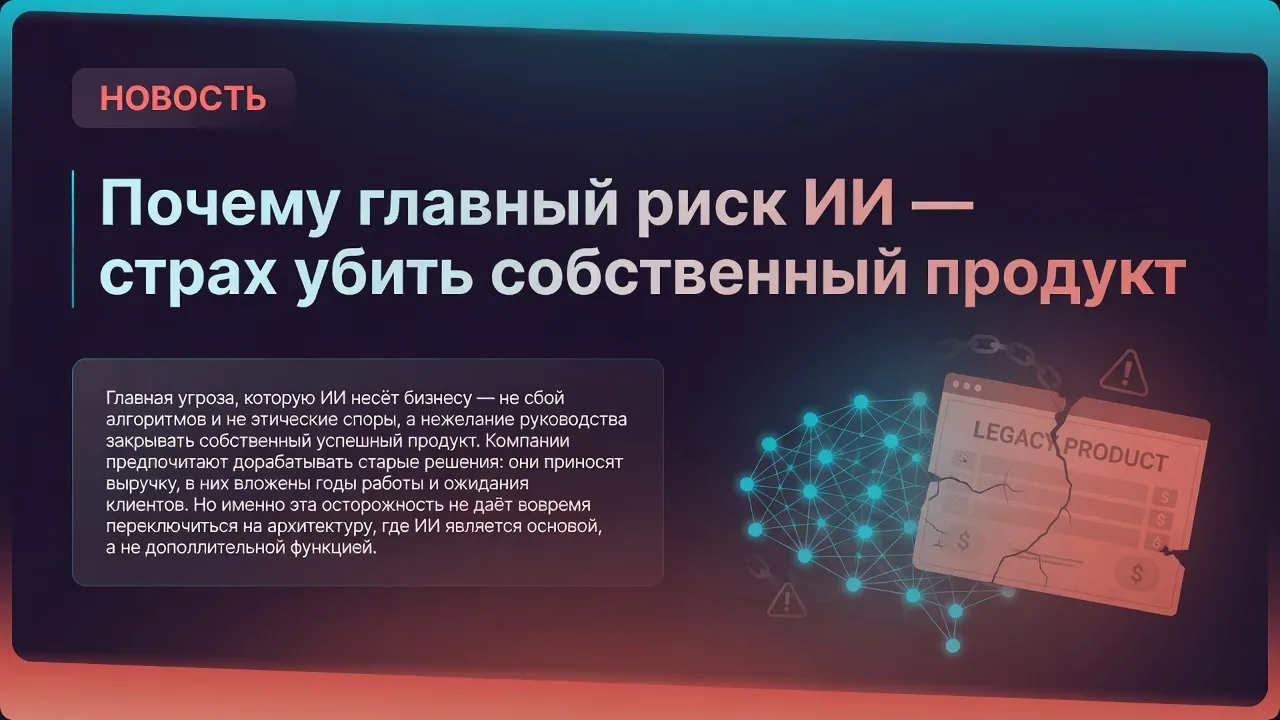 Почему главный риск ИИ — страх убить собственный продукт