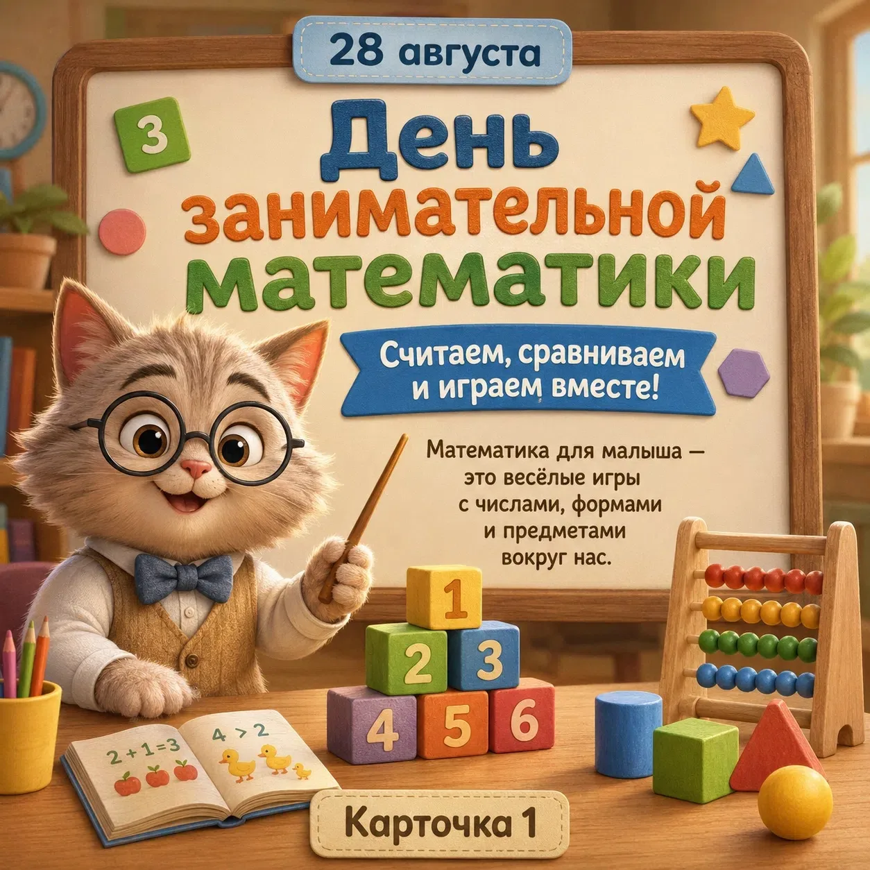 🔢 28 августа — День занимательной математики!