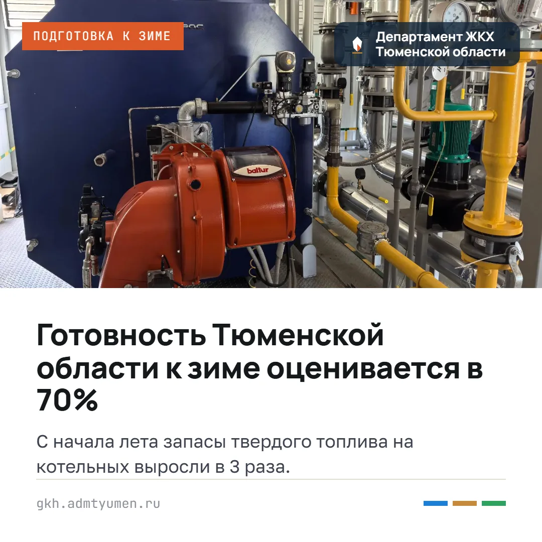 Готовность Тюменской области к зиме оценивается в 70%