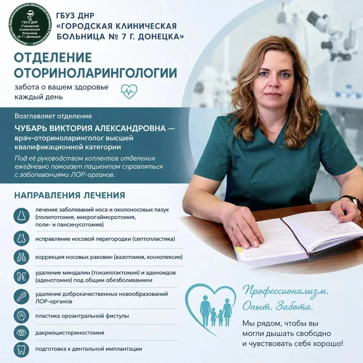 ЛОР-отделение ГБУЗ ДНР «Городская клиническая больница № 7 г. Донецка»: забота о здоров...
