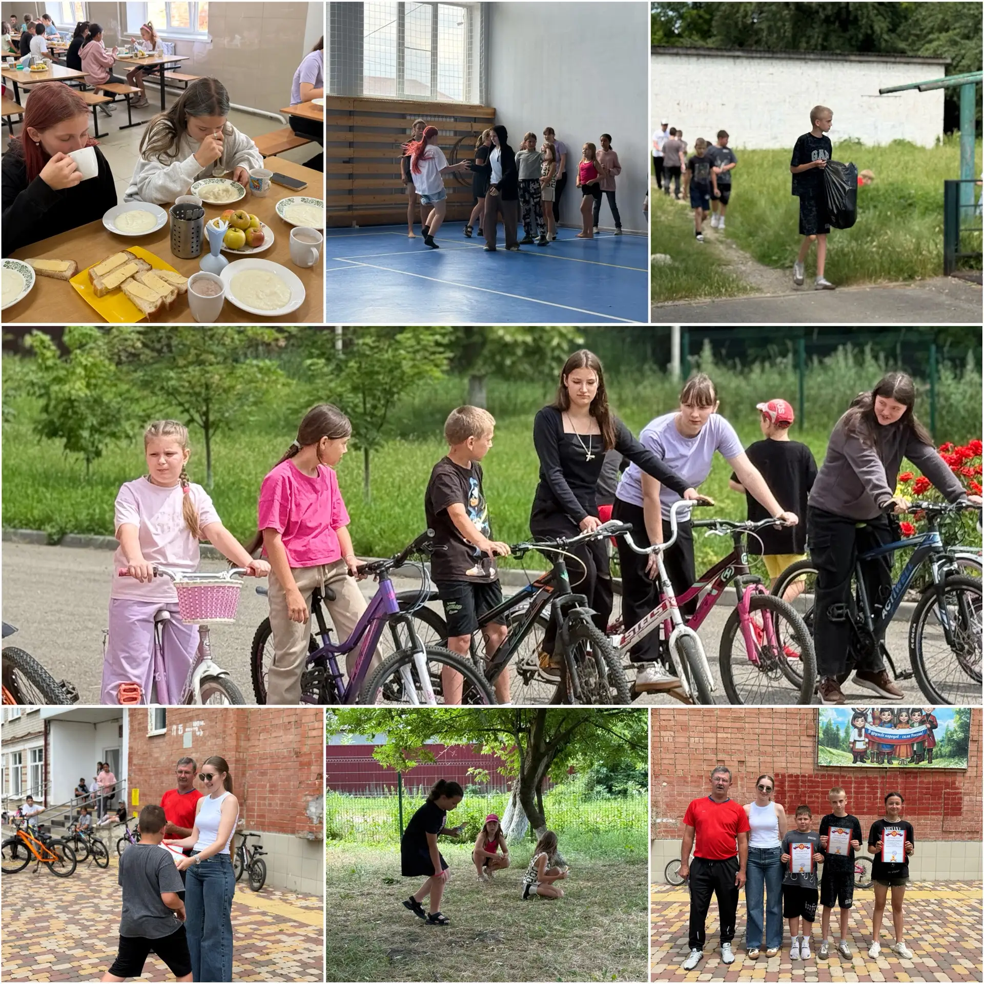 🚴🧼Сегодня в нашем лагере был день
рекордов и чистоты!
📌Утро прошло под знаком «Безопасного колеса