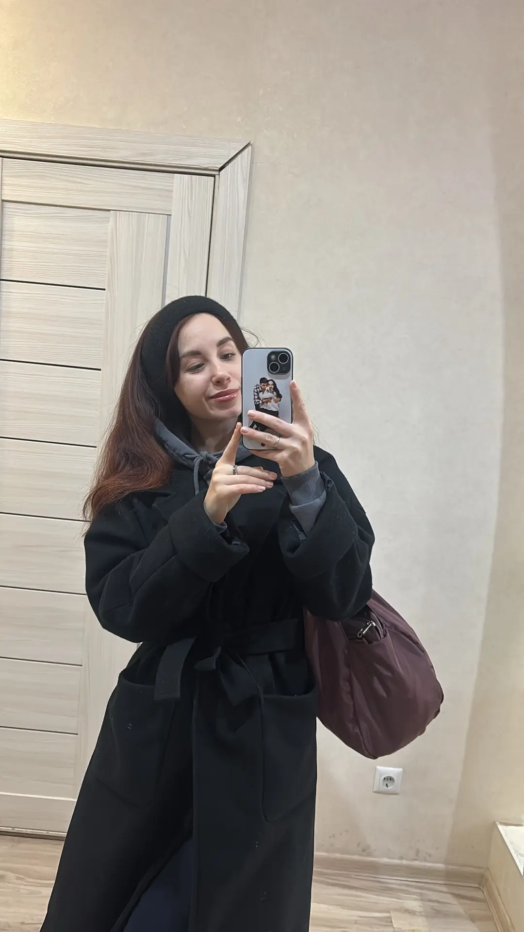 Холода бррр😣достала свое тепло пальто и теплую повязку) ссылки в целом все были, пальт...