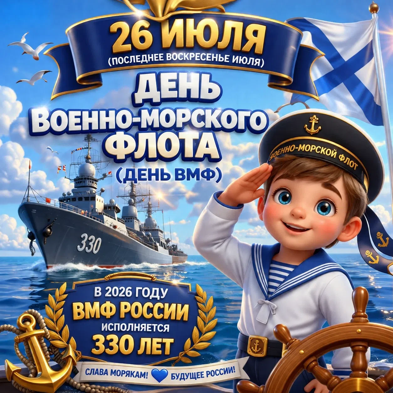 🇷🇺С днём ВМФ! Даже на каникулах мы помним о героях!

Лето, отдых… Но сегодня — особенный день, ког