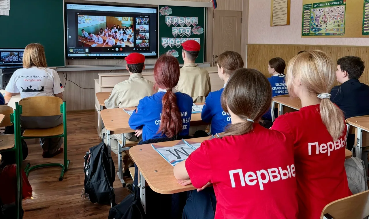 Накануне 12-летней годовщины воссоединения Крыма с Россией Первые нашей школы приняли участие в теле