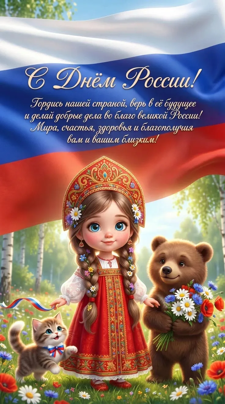 Дорогие друзья. Коллектив МДОУ д/с "Ландыш" г. Балашова поздравляет с Днём России! Желаем мирного не