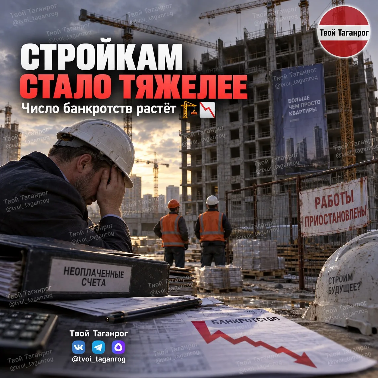 🏗 Банкротств в строительстве на Дону стало заметно больше