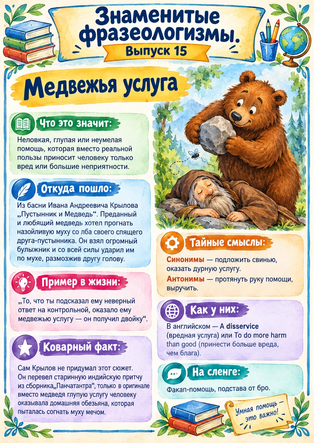 😃Знаменитые фразеологизмы⭐️