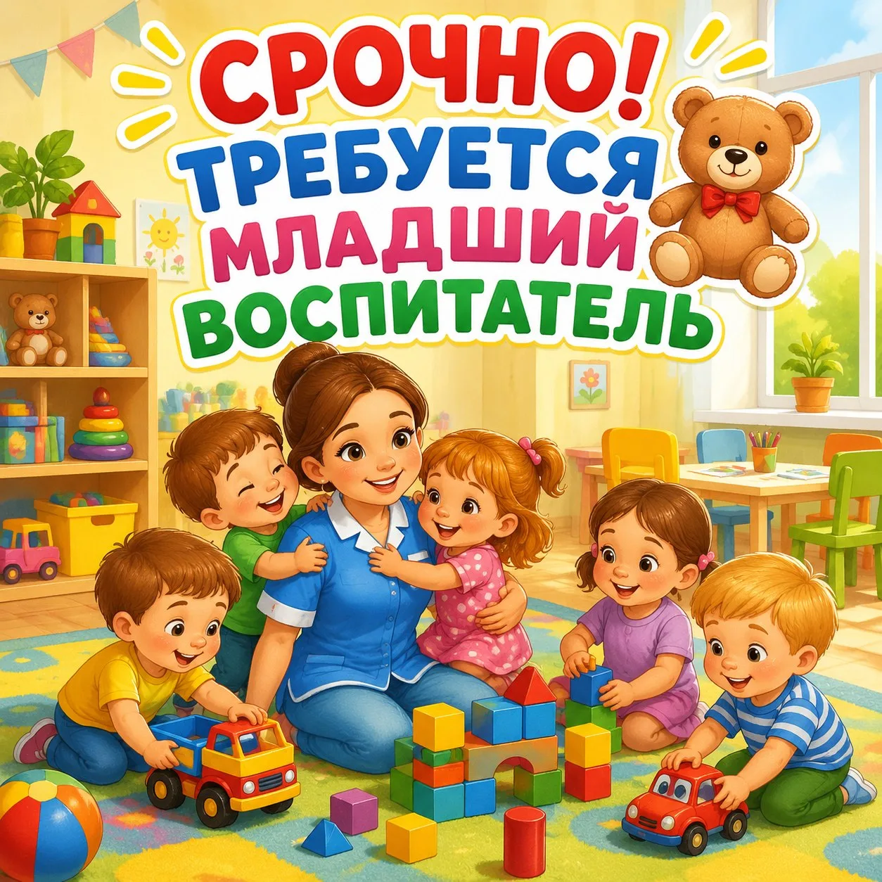 ❗️ СРОЧНО! ТРЕБУЕТСЯ МЛАДШИЙ ВОСПИТАТЕЛЬ 🧸

☎️ Звоните: (4212) 48-16-70
🏠 Адрес: Квартал 70-летия 