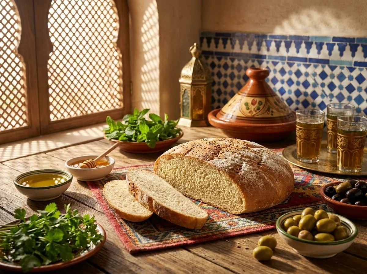 🌍 РЕЦЕПТЫ СО ВСЕГО МИРА | Выпуск №40
🇲🇦 МАРОККАНСКИЙ ХЛЕБ «ХОБЗ»
Мягкая середина, плотная корка, 