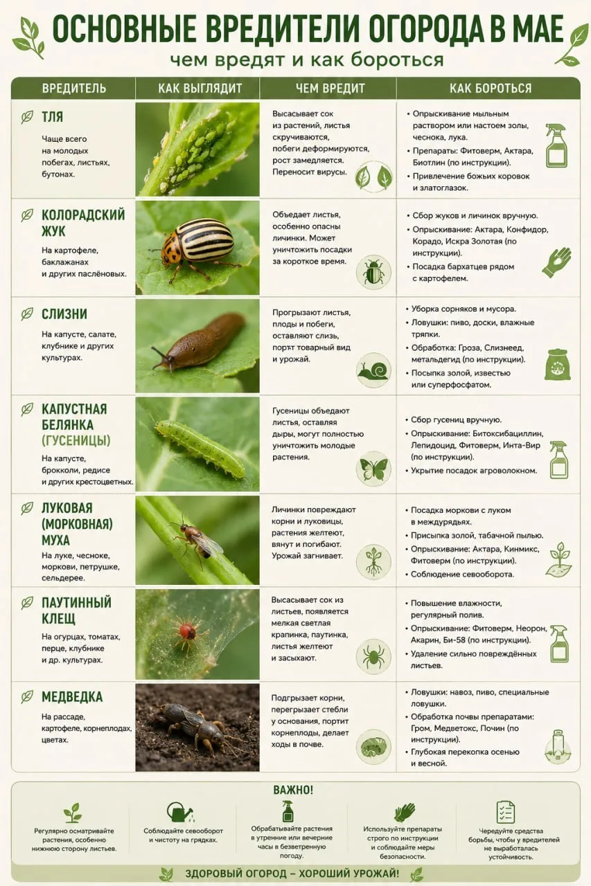 🪲 Основные вредители в начале лета

Урожайный сад и огород