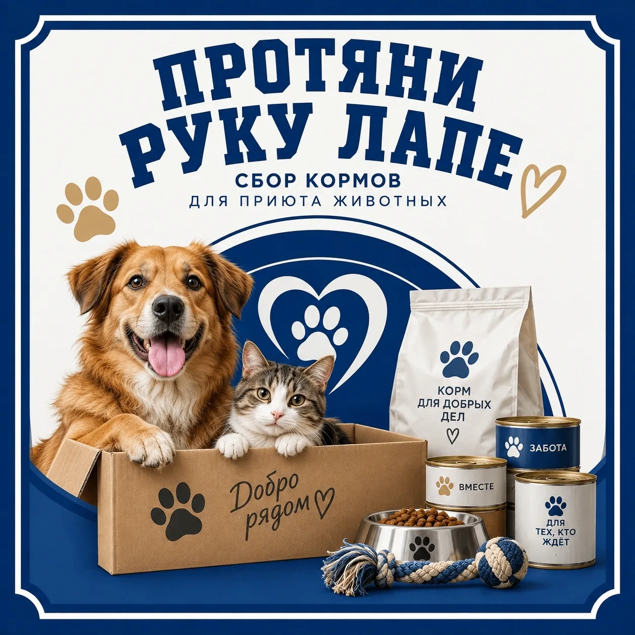 🐶🐱Благотворительная гимназическая акция «Протяни руку лапе»