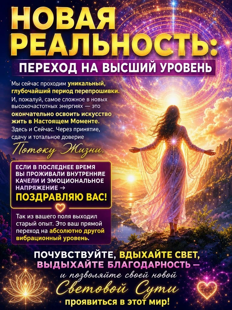 🌟 НОВАЯ РЕАЛЬНОСТЬ: ПЕРЕХОД НА ВЫСШИЙ УРОВЕНЬ 🌟