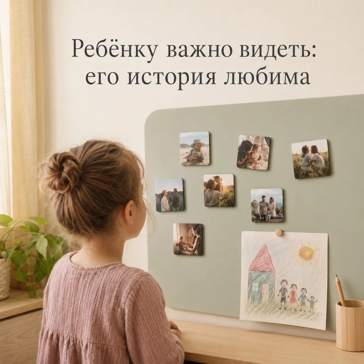 «Моя история важна»

Когда ребёнок видит дома свои фотографии, он замечает не только себя.

Он видит