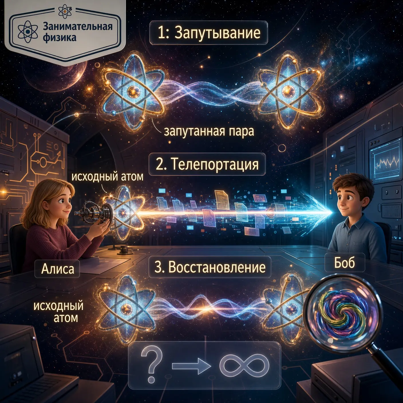 Квантовая запутанность: как работает «телепортация» на уровне атомов