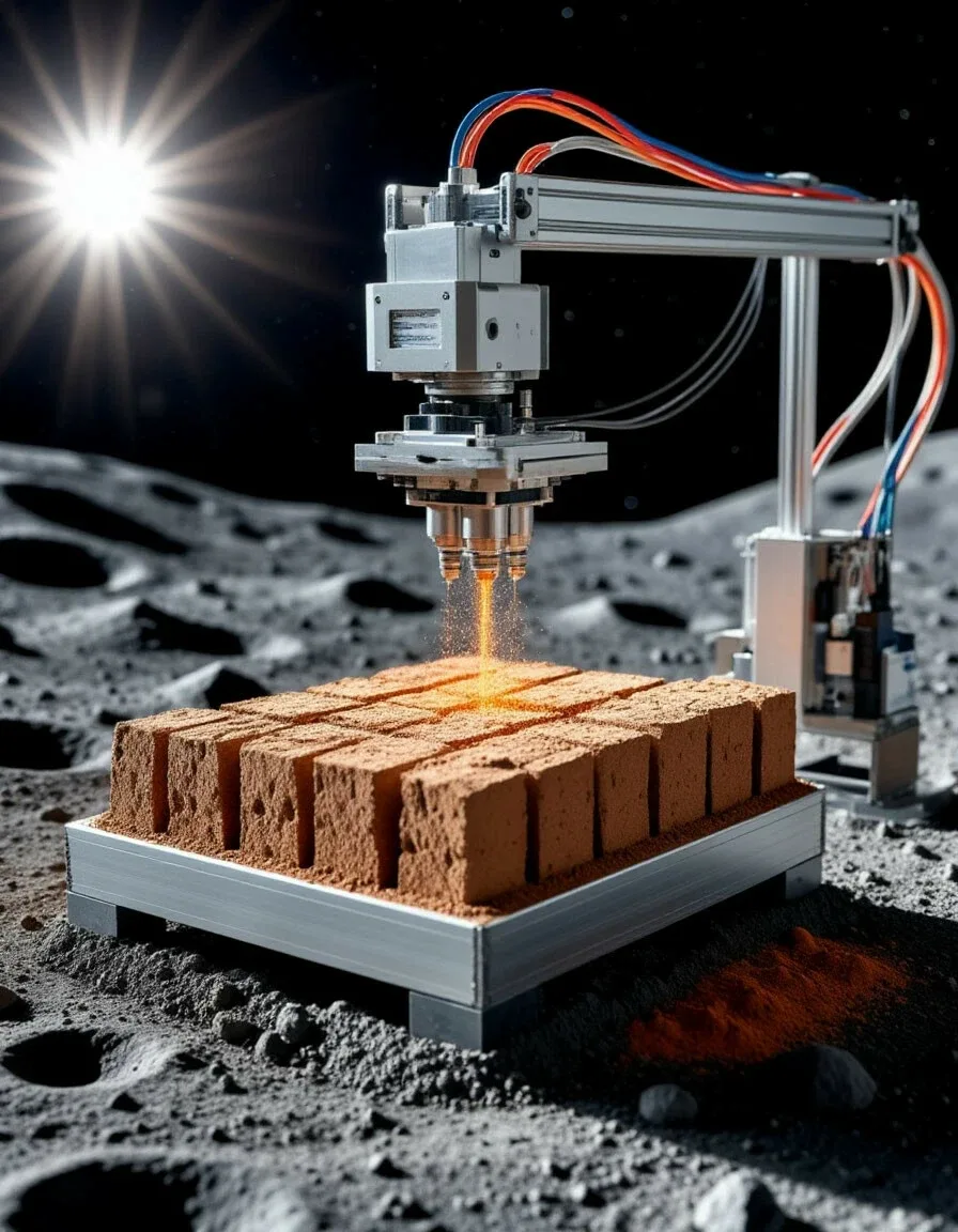 Взгляд в будущее: технологии, которые изменят мир  🌙 Космический 3D-принтер: стройка на Луне из лунн